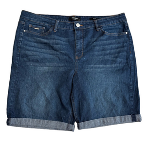 Nine West High Rise Cuffed Bermuda Jean Shorts Women’s 16